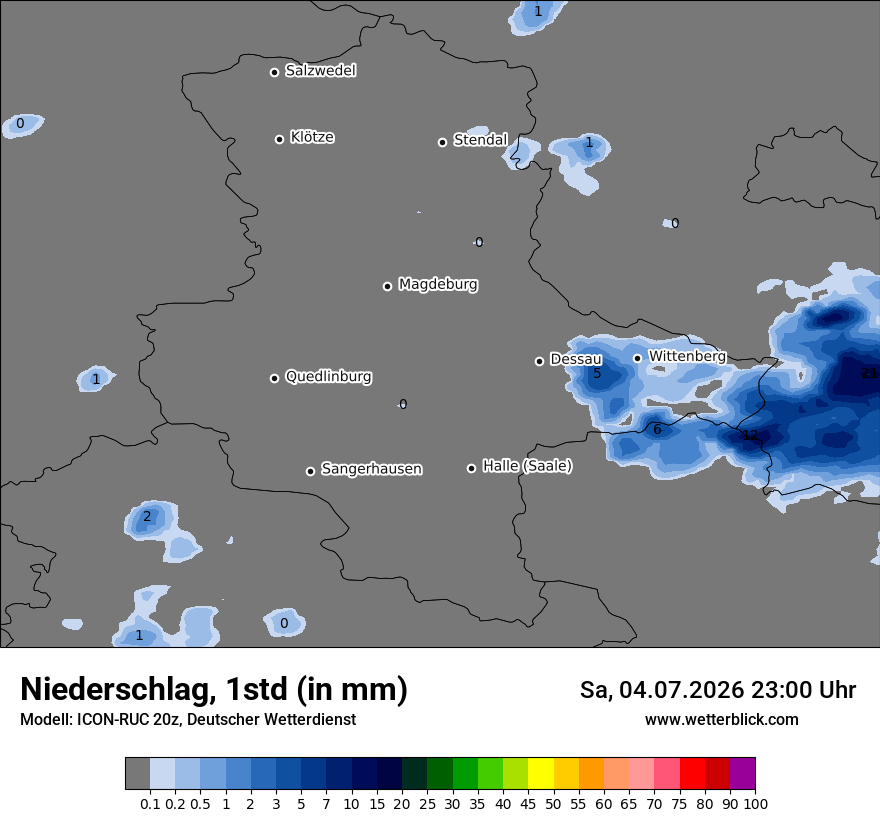 Modellkarte ICON-RUC – precip – st