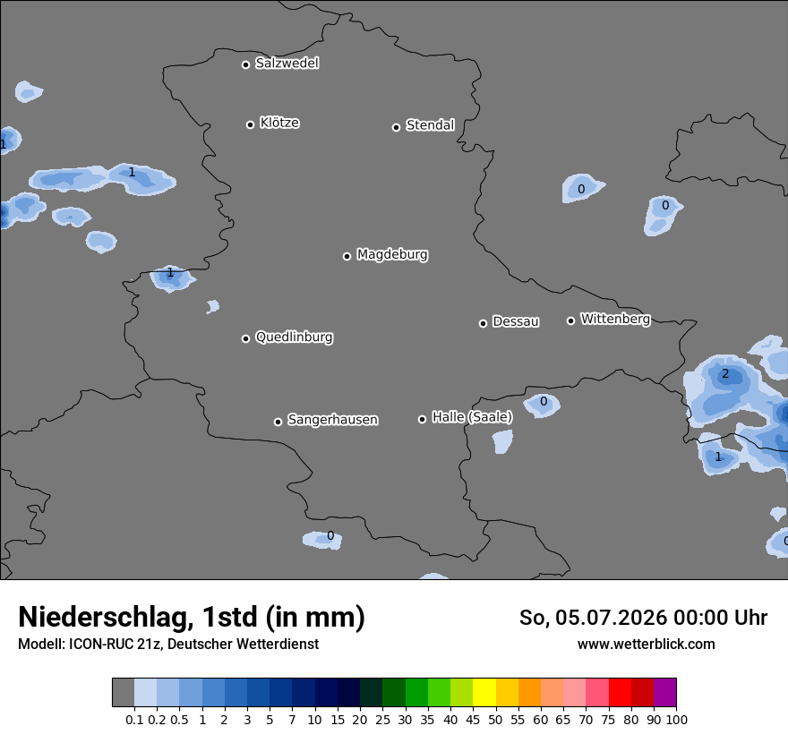 Modellkarte ICON-RUC – precip – st