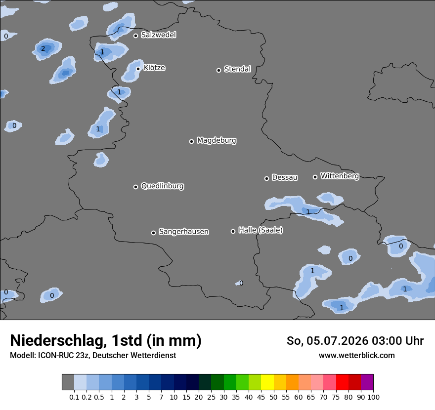 Modellkarte ICON-RUC – precip – st