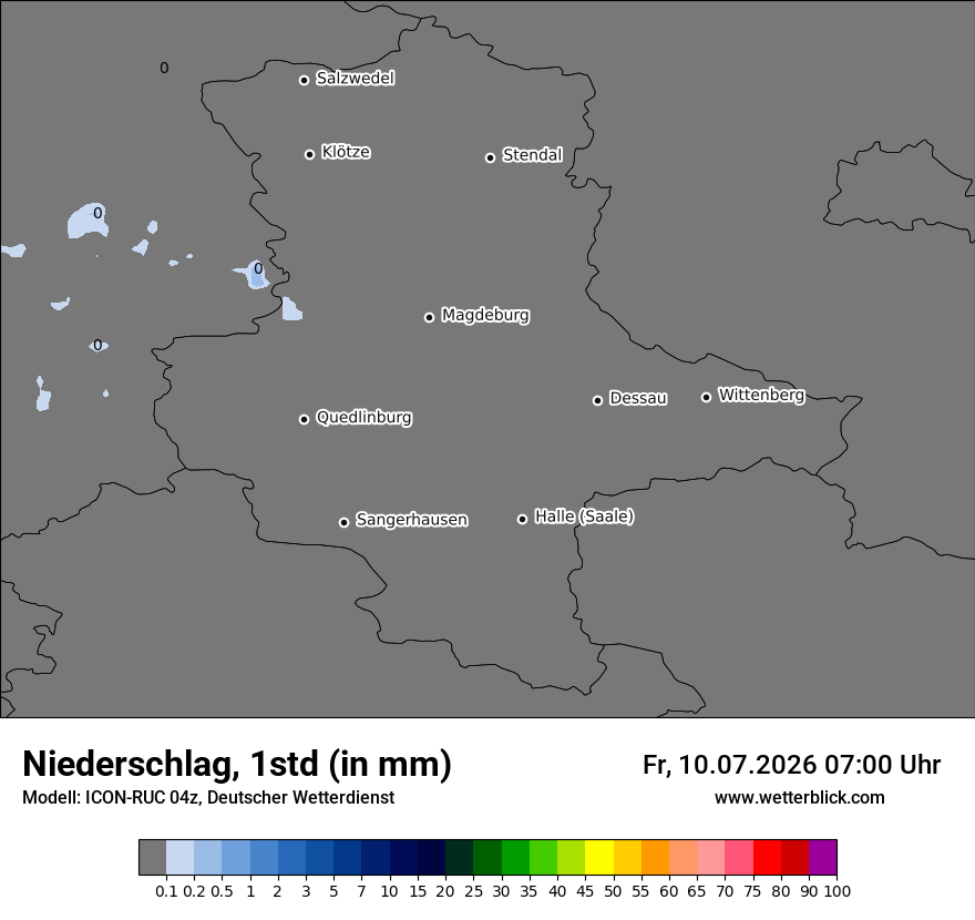 Modellkarte ICON-RUC – precip – st
