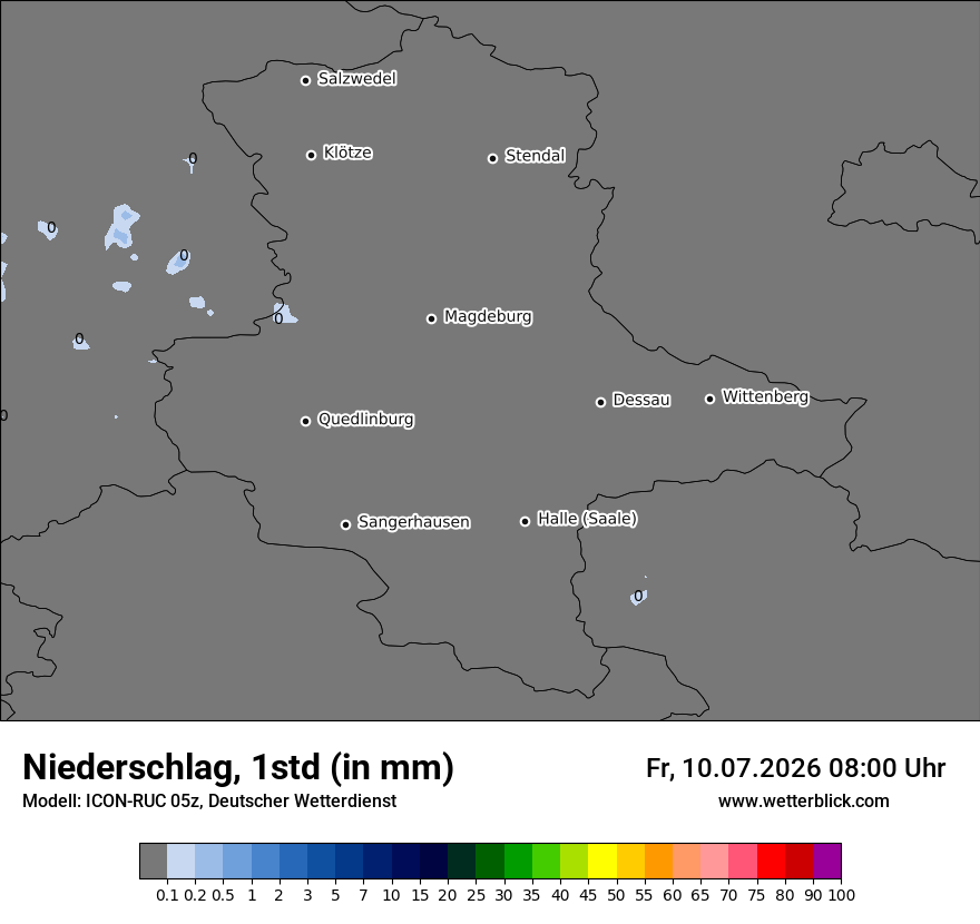 Modellkarte ICON-RUC – precip – st