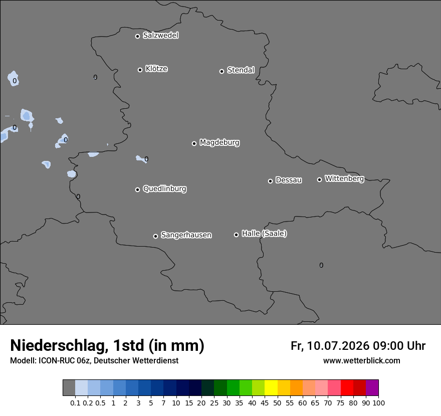 Modellkarte ICON-RUC – precip – st