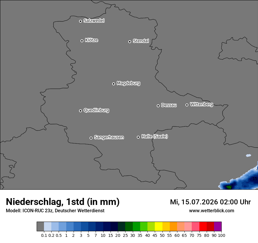 Modellkarte ICON-RUC – precip – st