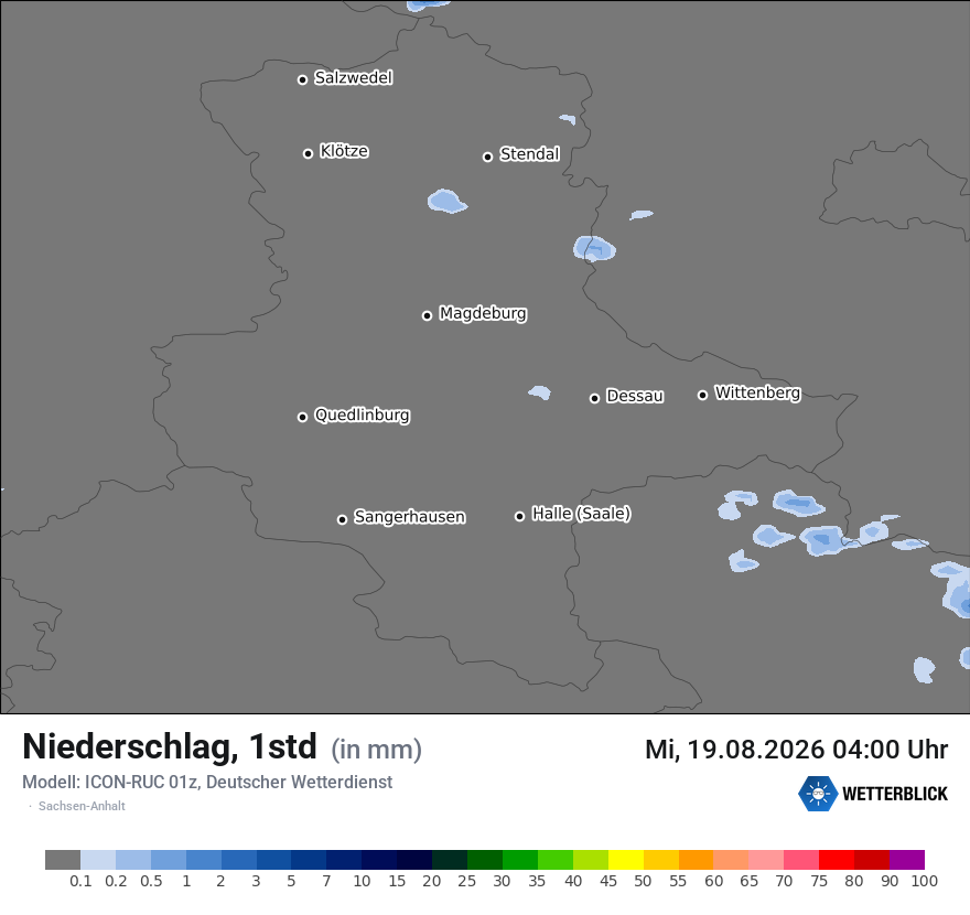Modellkarte ICON-RUC – precip – st