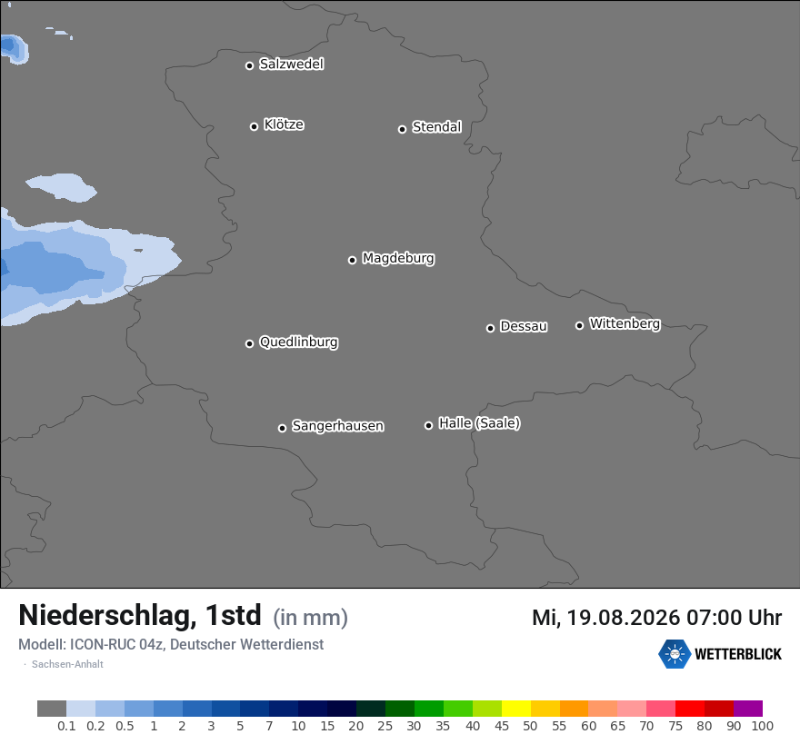 Modellkarte ICON-RUC – precip – st