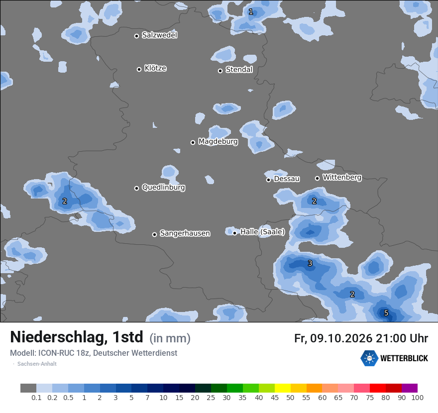 Modellkarte ICON-RUC – precip – st
