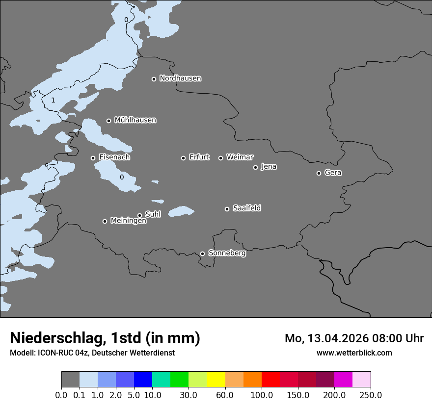 Modellkarte ICON-RUC – precip – th