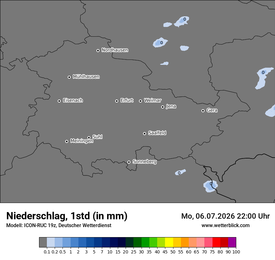 Modellkarte ICON-RUC – precip – th