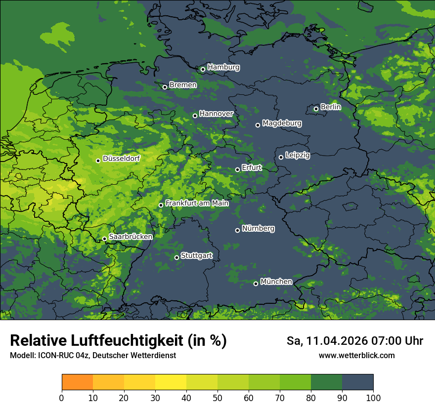 Modellkarte ICON-RUC – relhum – deutschland