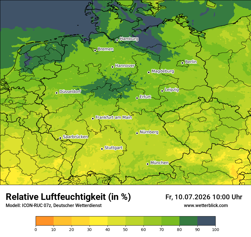 Modellkarte ICON-RUC – relhum – deutschland