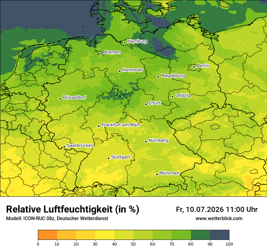 Modellkarte ICON-RUC – relhum – deutschland