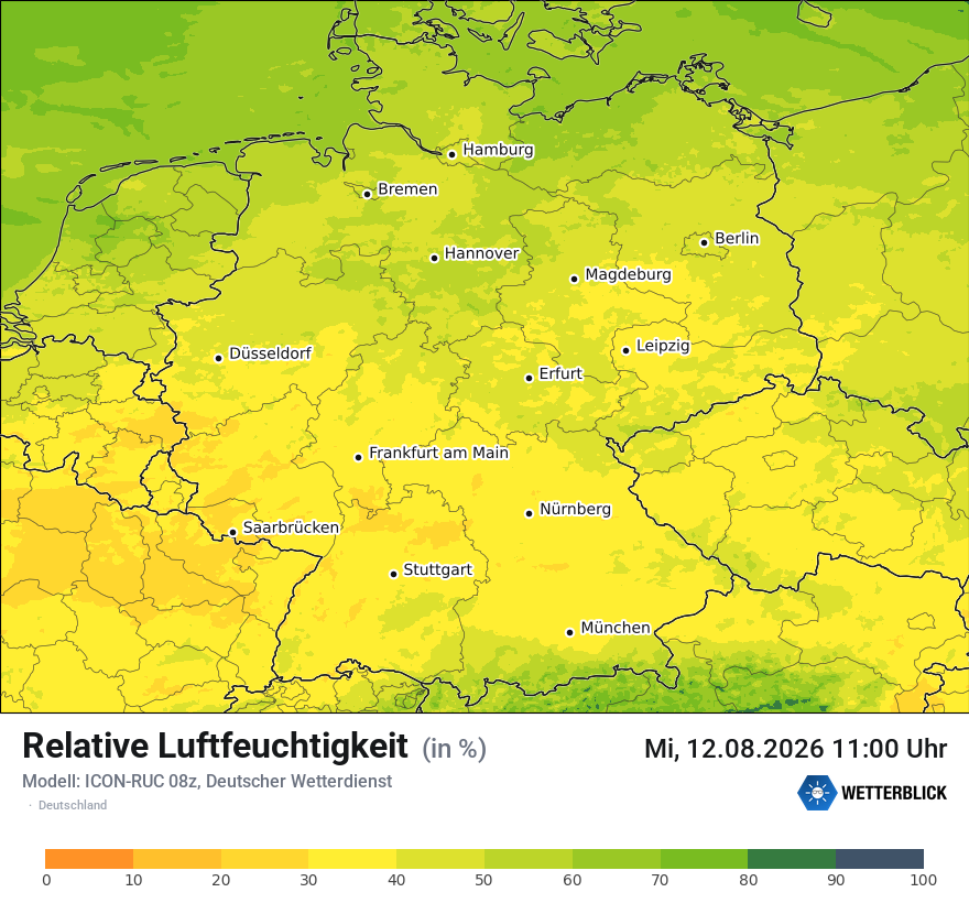 Modellkarte ICON-RUC – relhum – deutschland