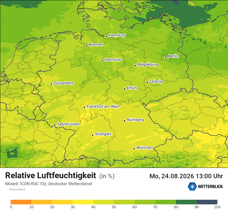 Modellkarte ICON-RUC – relhum – deutschland