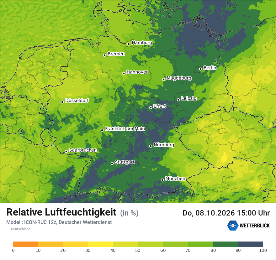 Modellkarte ICON-RUC – relhum – deutschland