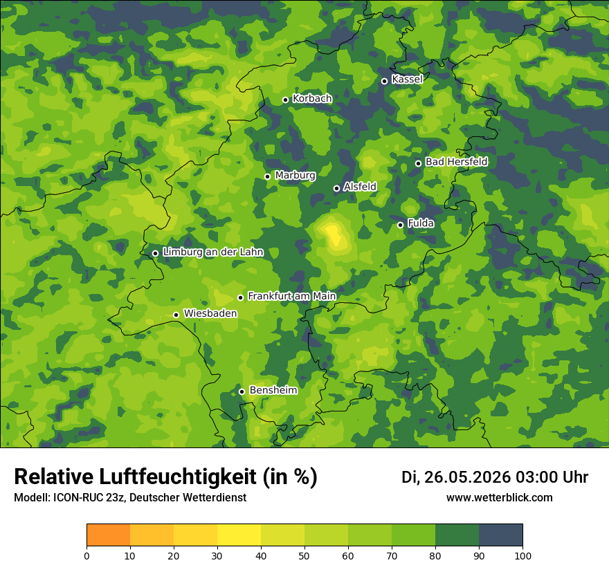 Modellkarte ICON-RUC – relhum – he