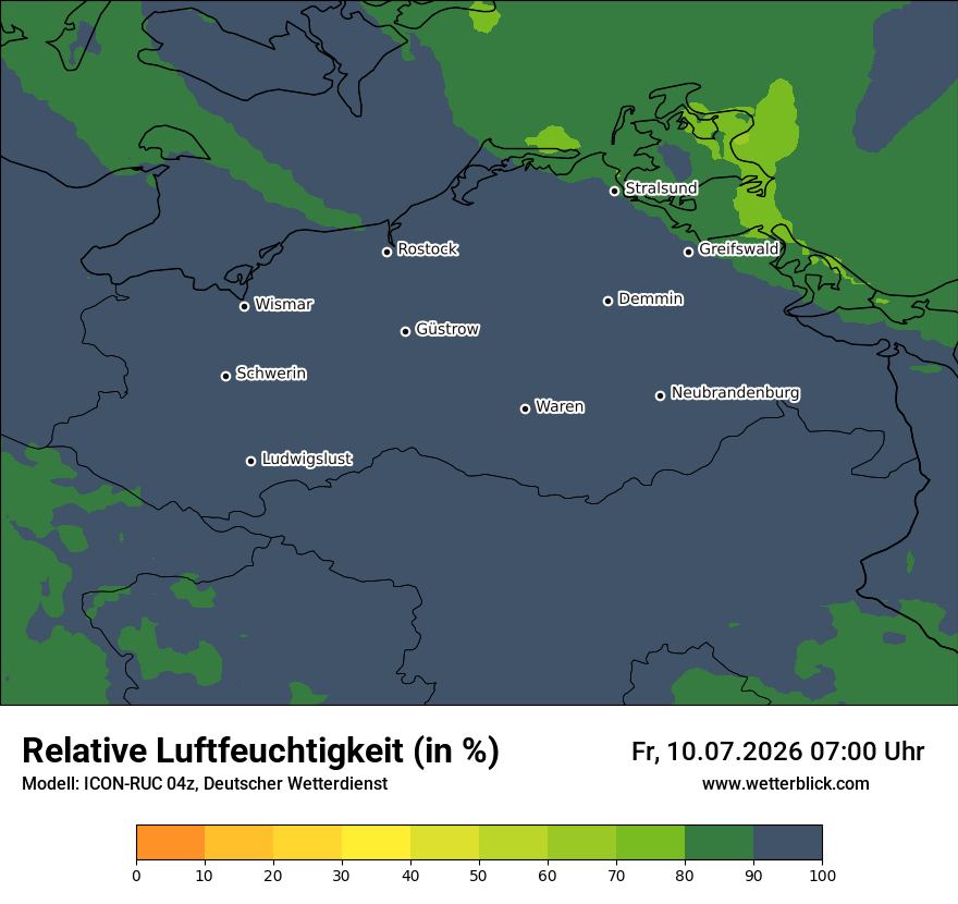 Modellkarte ICON-RUC – relhum – mv