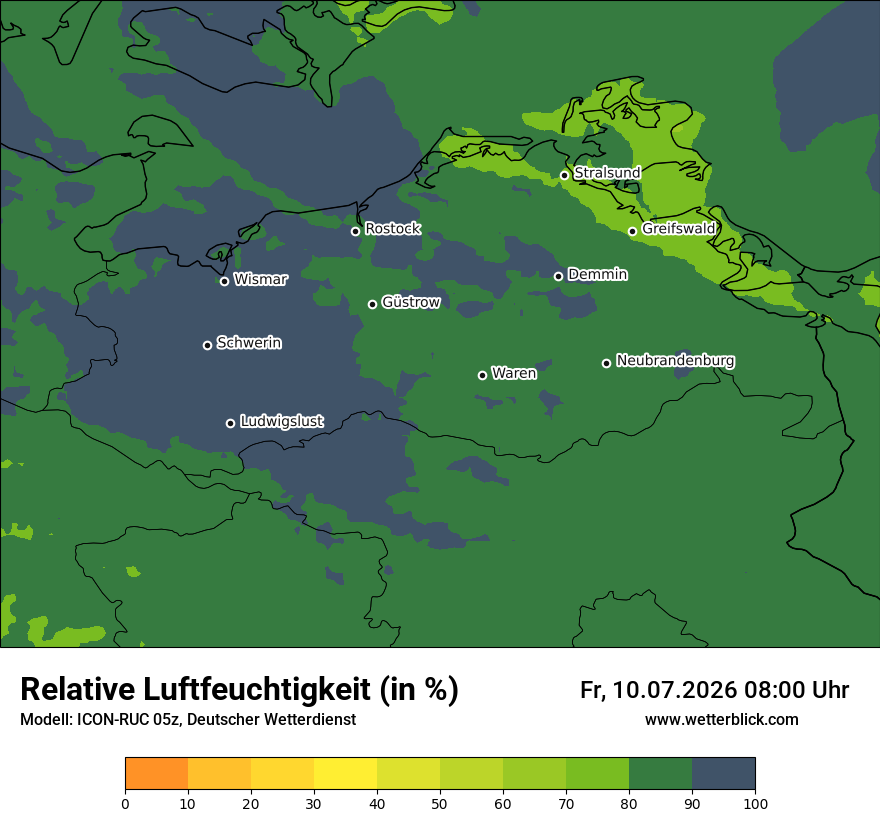 Modellkarte ICON-RUC – relhum – mv