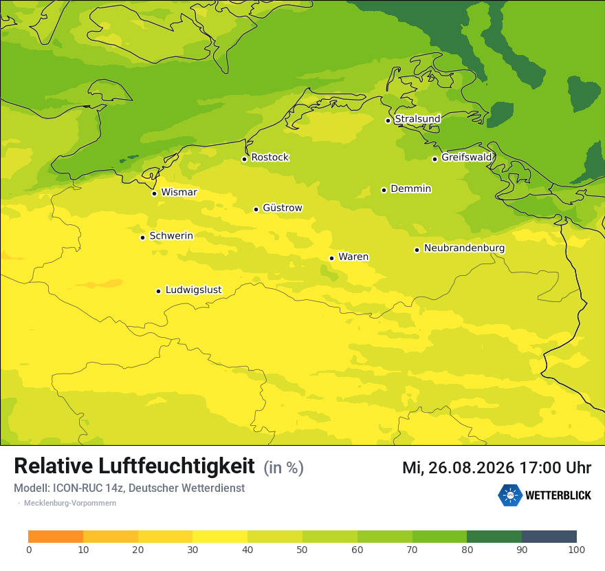Modellkarte ICON-RUC – relhum – mv
