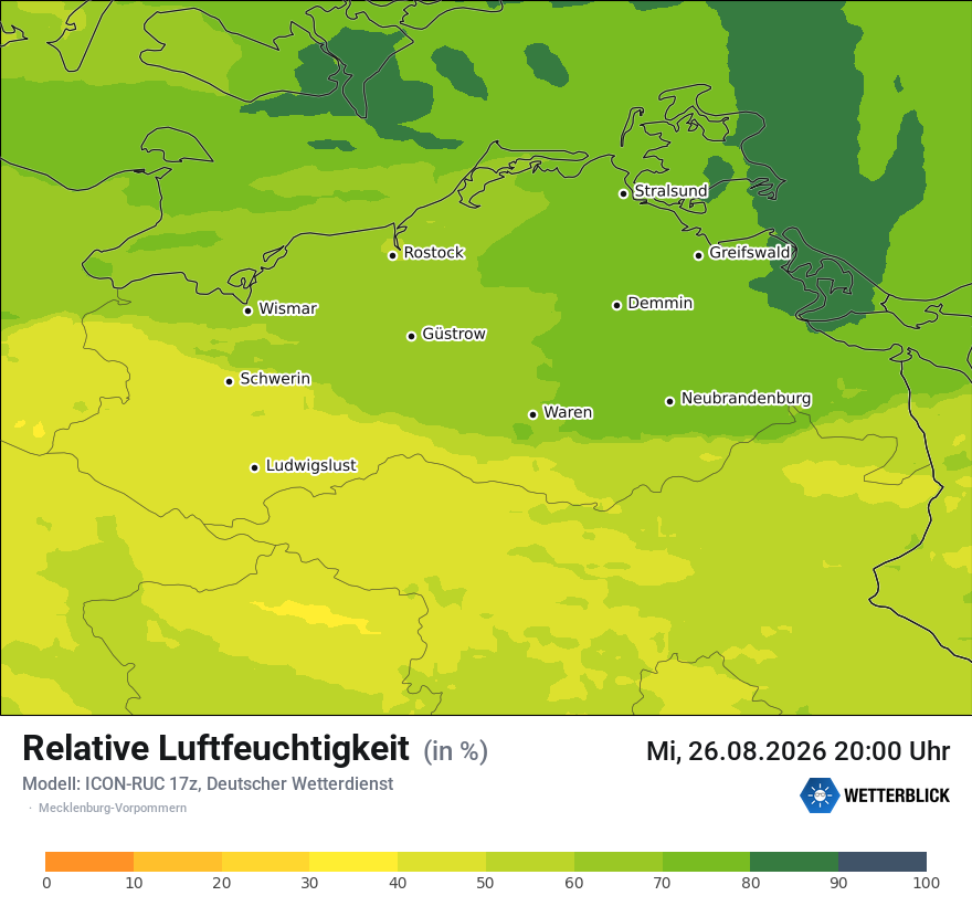 Modellkarte ICON-RUC – relhum – mv