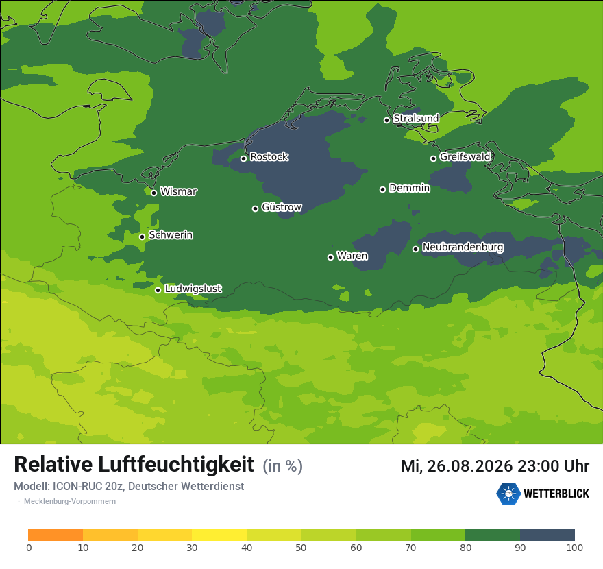 Modellkarte ICON-RUC – relhum – mv