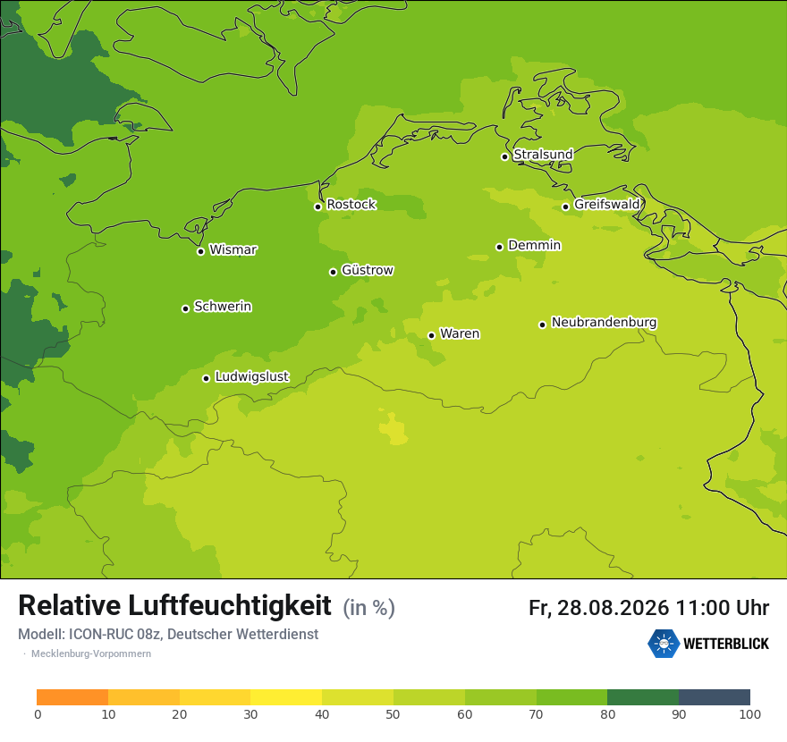 Modellkarte ICON-RUC – relhum – mv