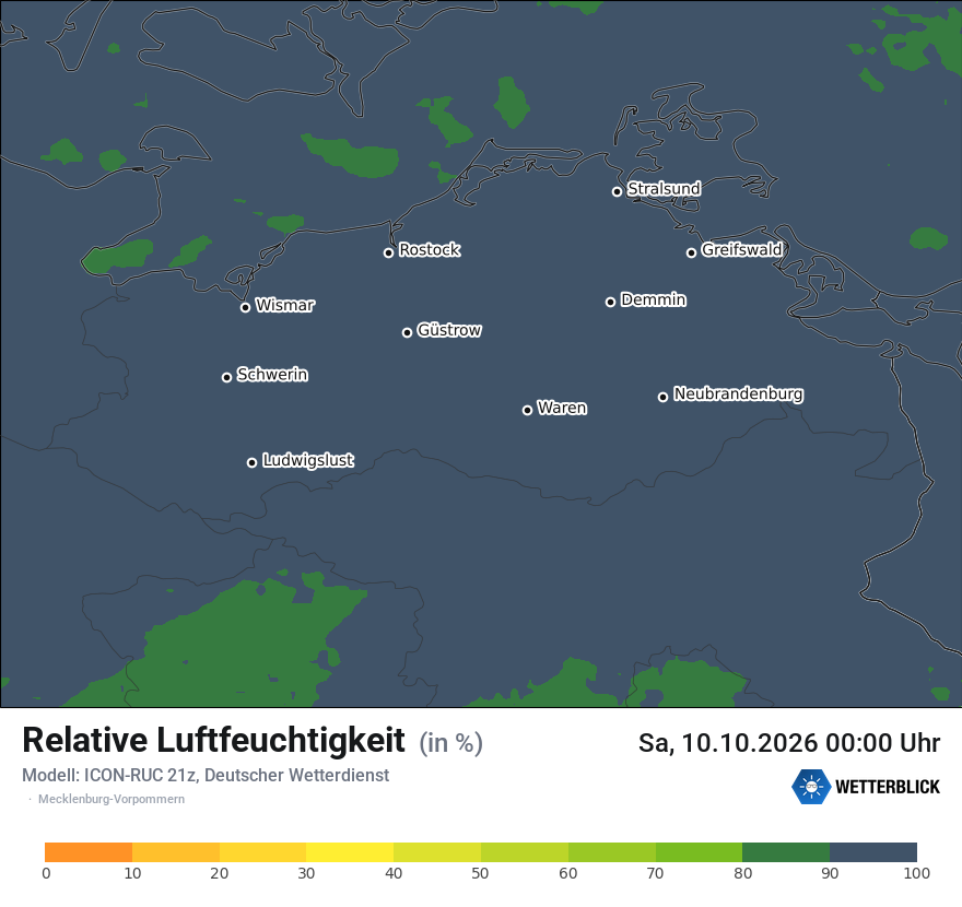 Modellkarte ICON-RUC – relhum – mv
