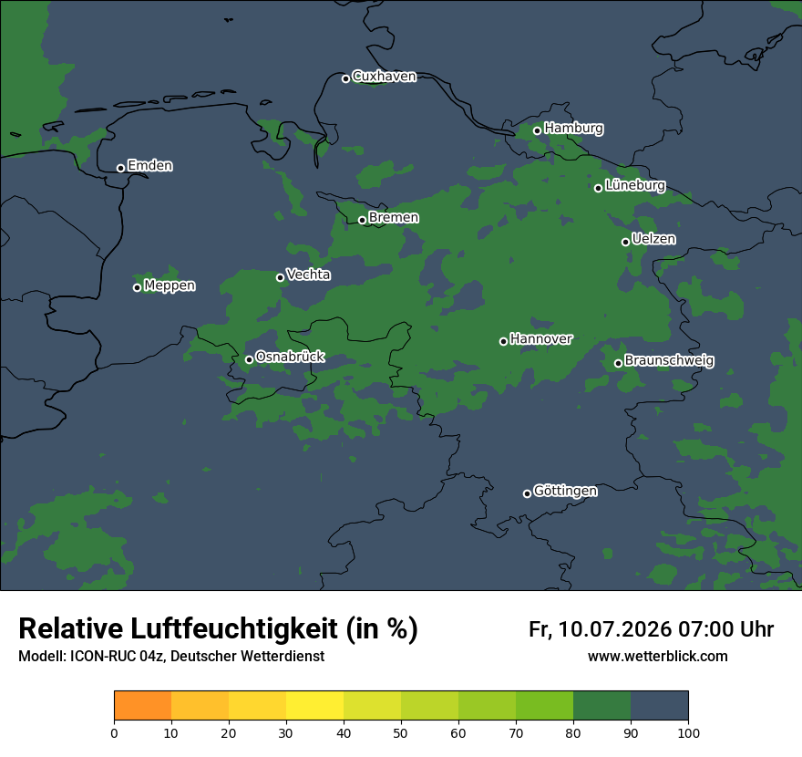 Modellkarte ICON-RUC – relhum – ni