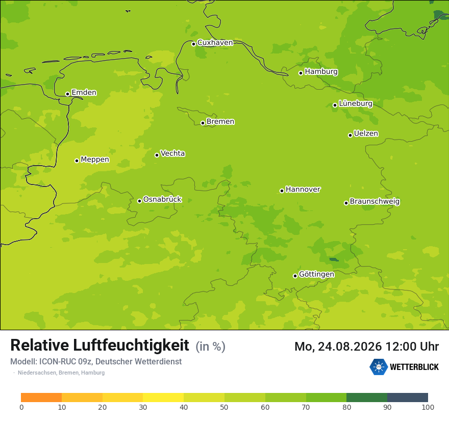 Modellkarte ICON-RUC – relhum – ni