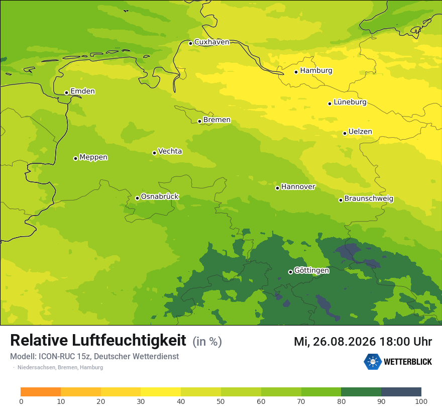 Modellkarte ICON-RUC – relhum – ni
