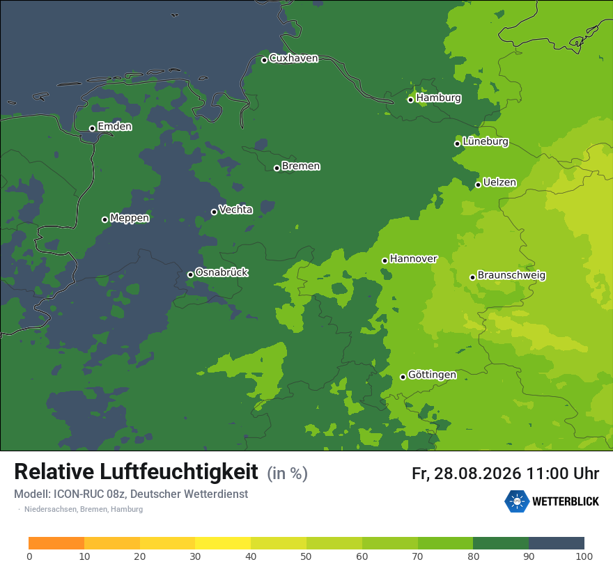 Modellkarte ICON-RUC – relhum – ni