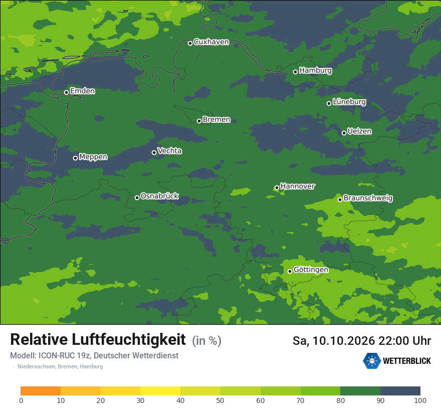 Modellkarte ICON-RUC – relhum – ni