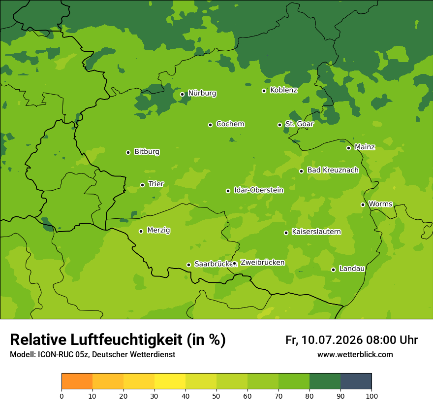 Modellkarte ICON-RUC – relhum – rp