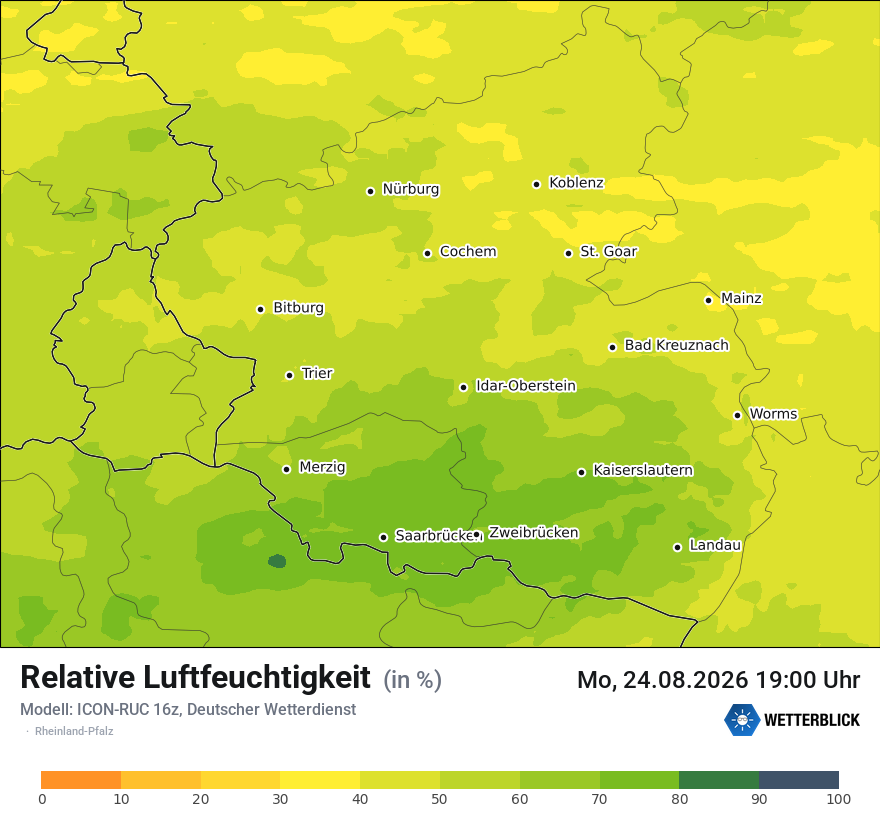 Modellkarte ICON-RUC – relhum – rp