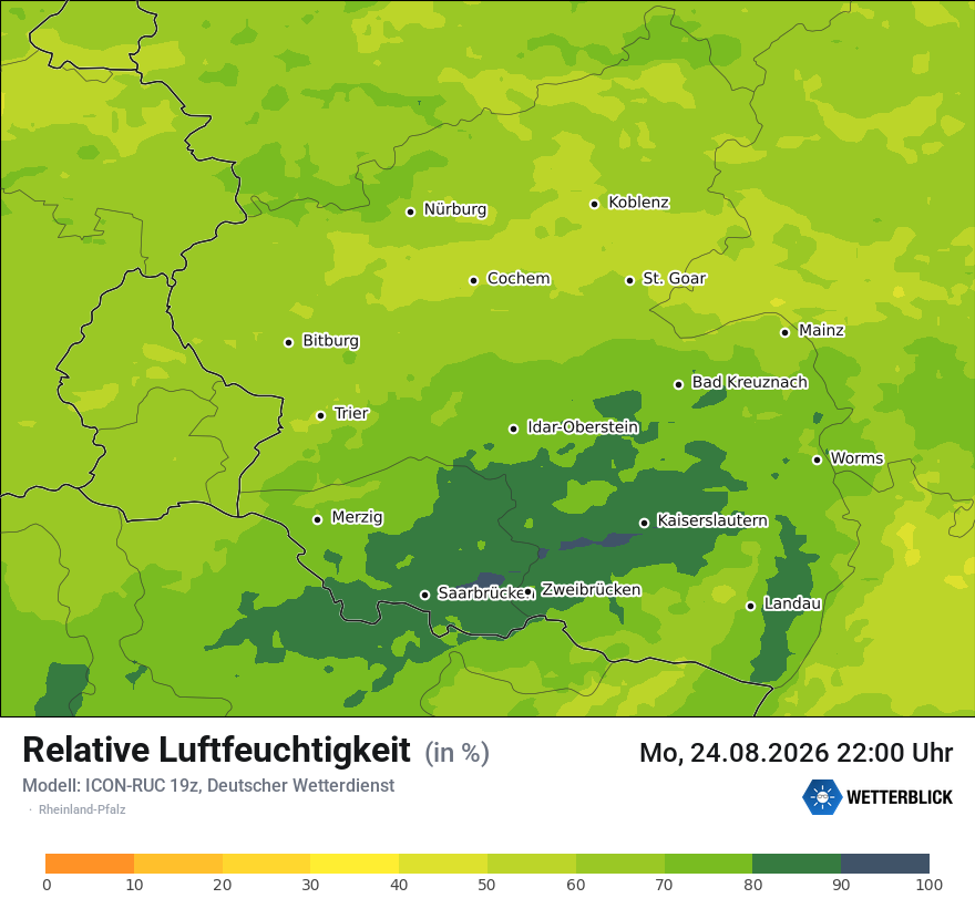 Modellkarte ICON-RUC – relhum – rp