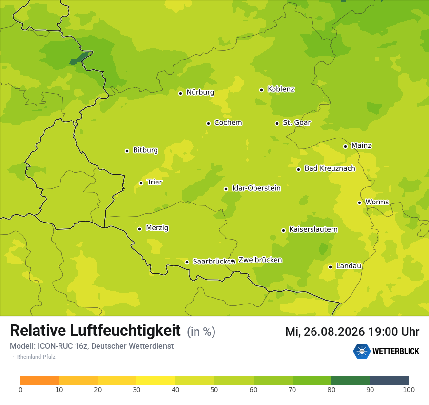 Modellkarte ICON-RUC – relhum – rp