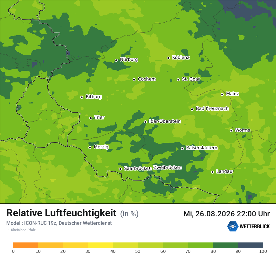 Modellkarte ICON-RUC – relhum – rp
