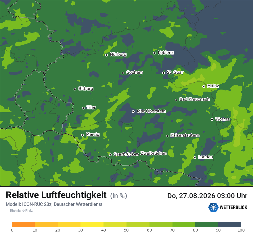 Modellkarte ICON-RUC – relhum – rp