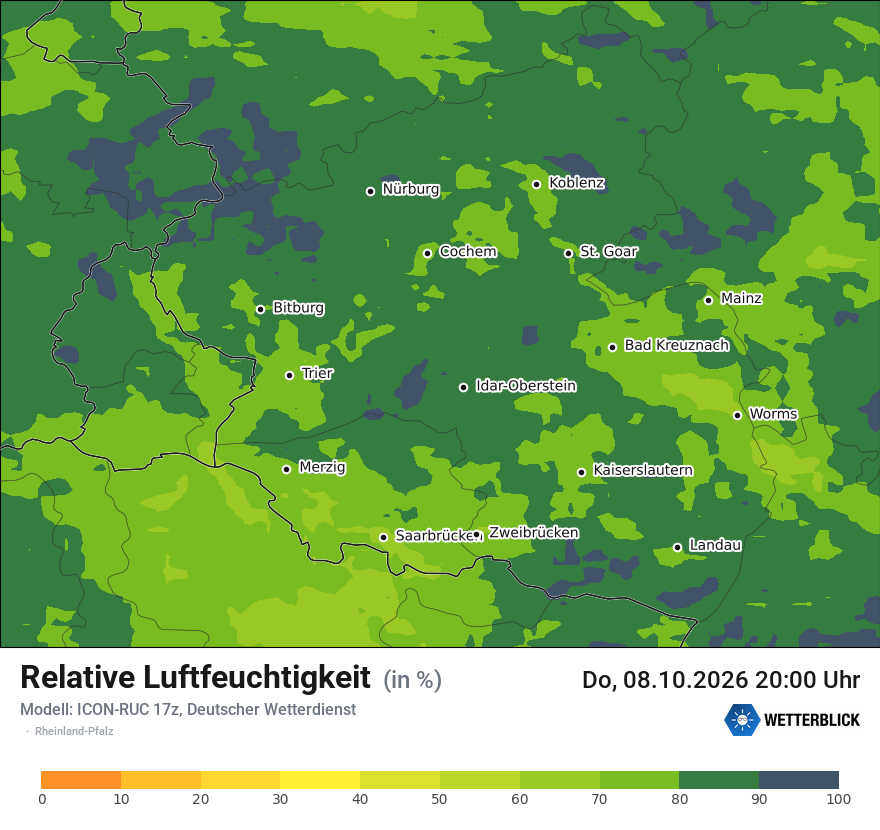 Modellkarte ICON-RUC – relhum – rp
