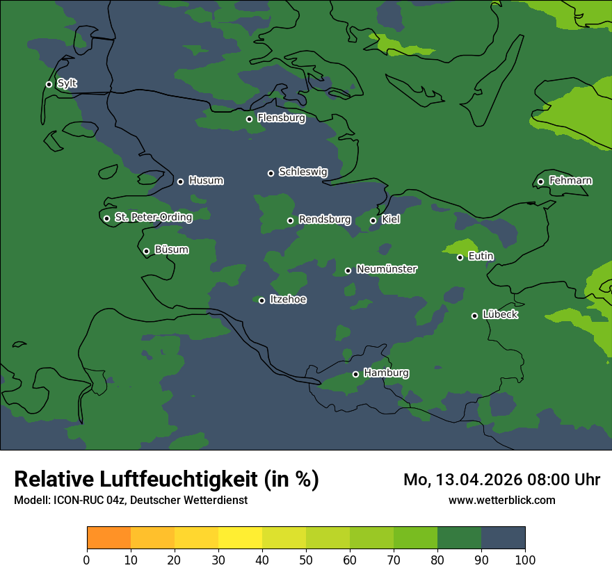 Modellkarte ICON-RUC – relhum – sh