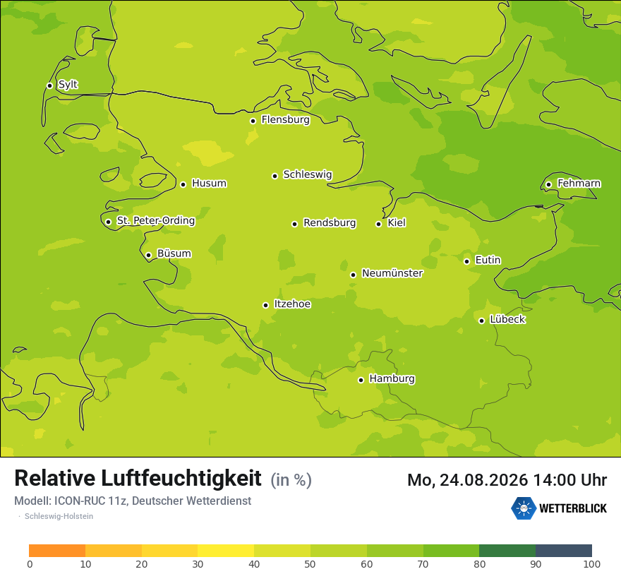 Modellkarte ICON-RUC – relhum – sh