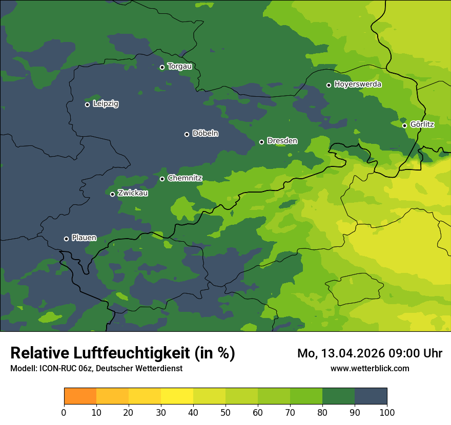 Modellkarte ICON-RUC – relhum – sn