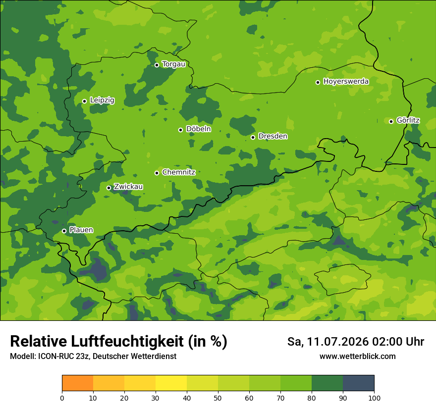 Modellkarte ICON-RUC – relhum – sn