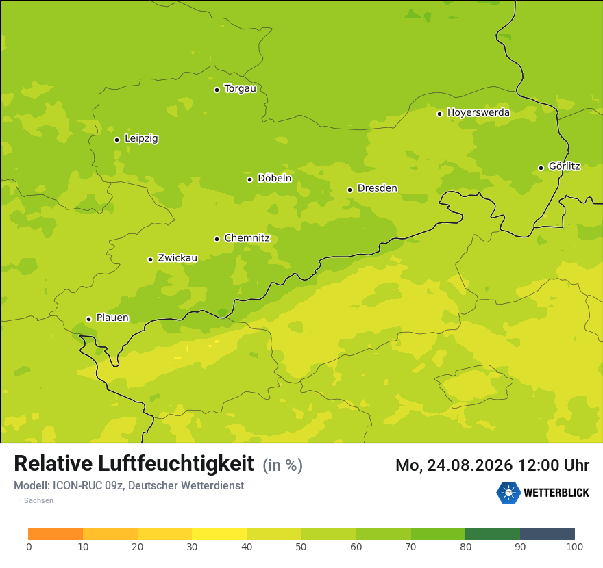 Modellkarte ICON-RUC – relhum – sn