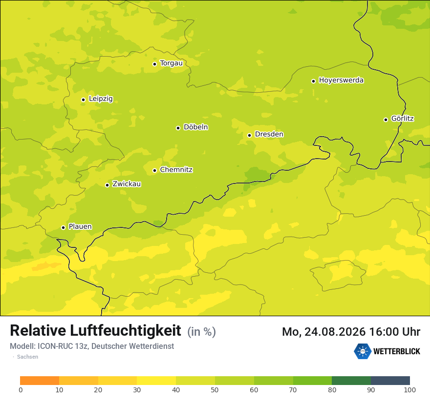 Modellkarte ICON-RUC – relhum – sn