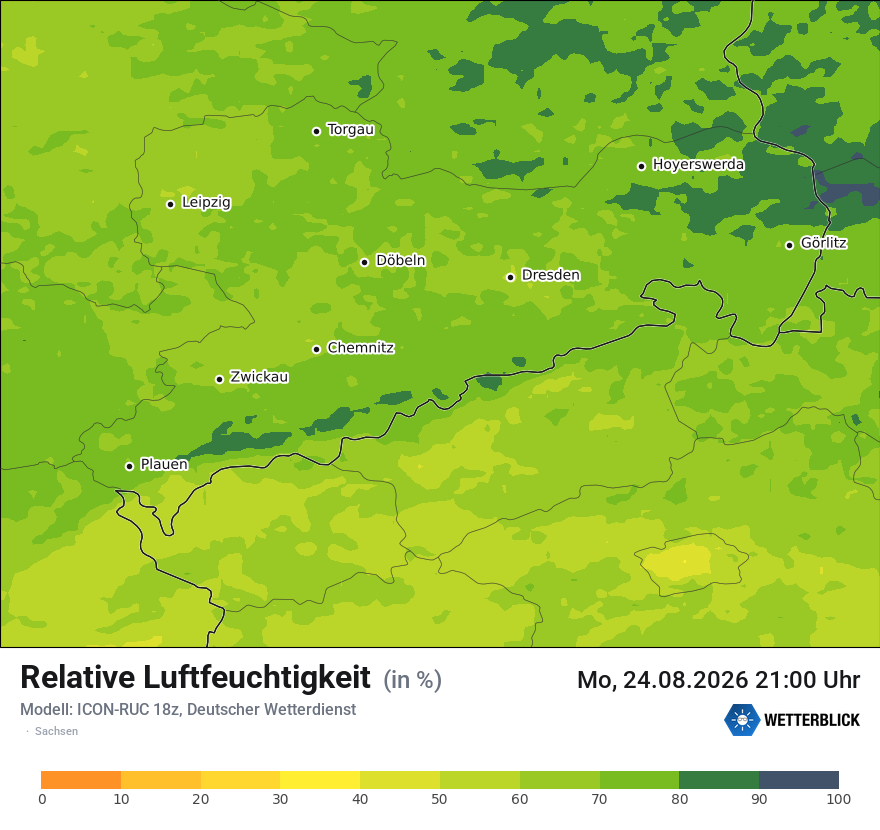 Modellkarte ICON-RUC – relhum – sn