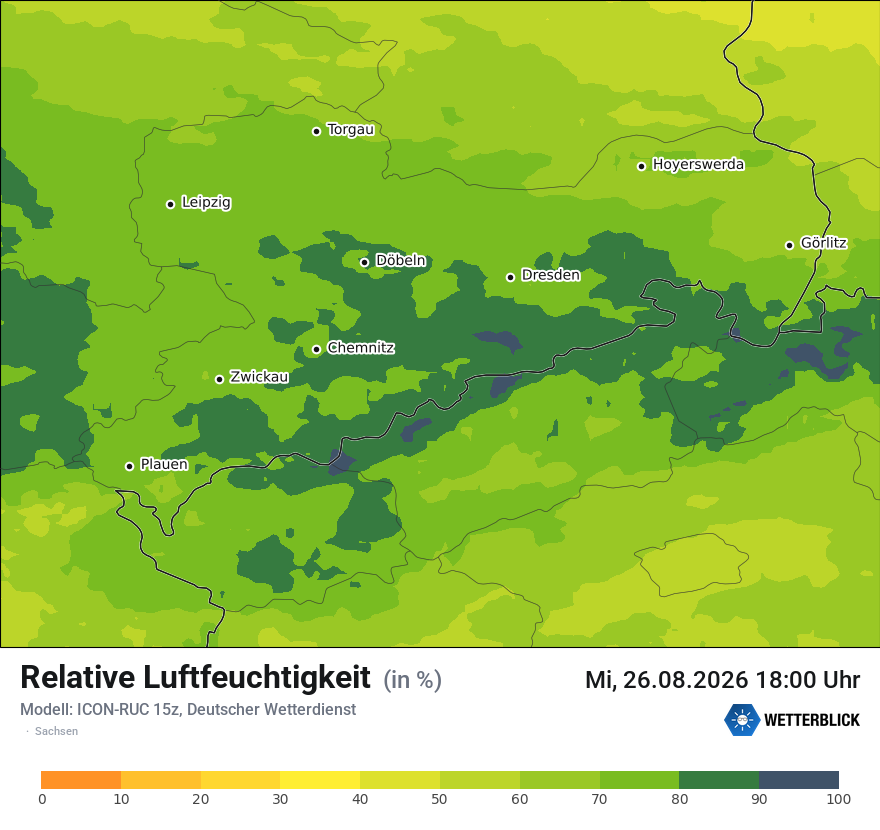 Modellkarte ICON-RUC – relhum – sn