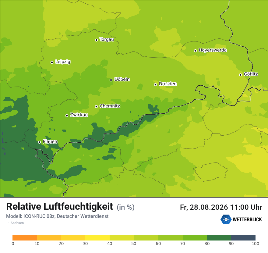 Modellkarte ICON-RUC – relhum – sn