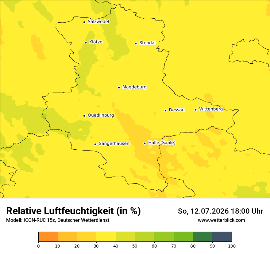 Modellkarte ICON-RUC – relhum – st