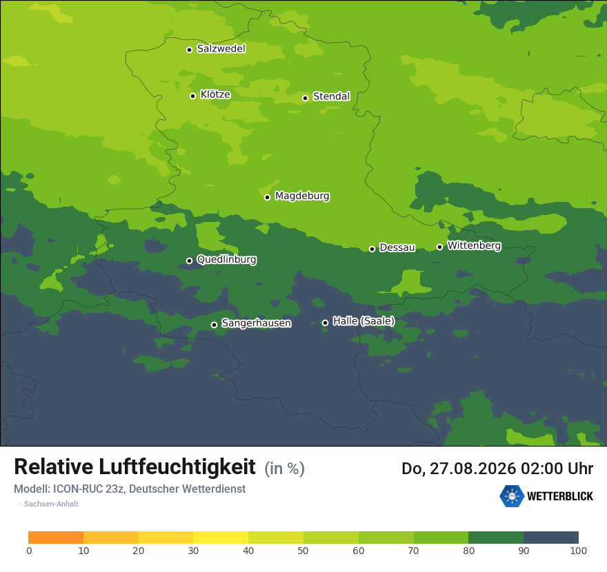 Modellkarte ICON-RUC – relhum – st