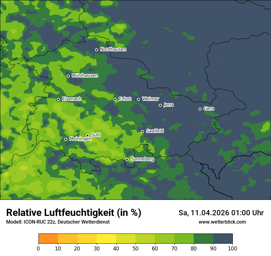 Modellkarte ICON-RUC – relhum – th